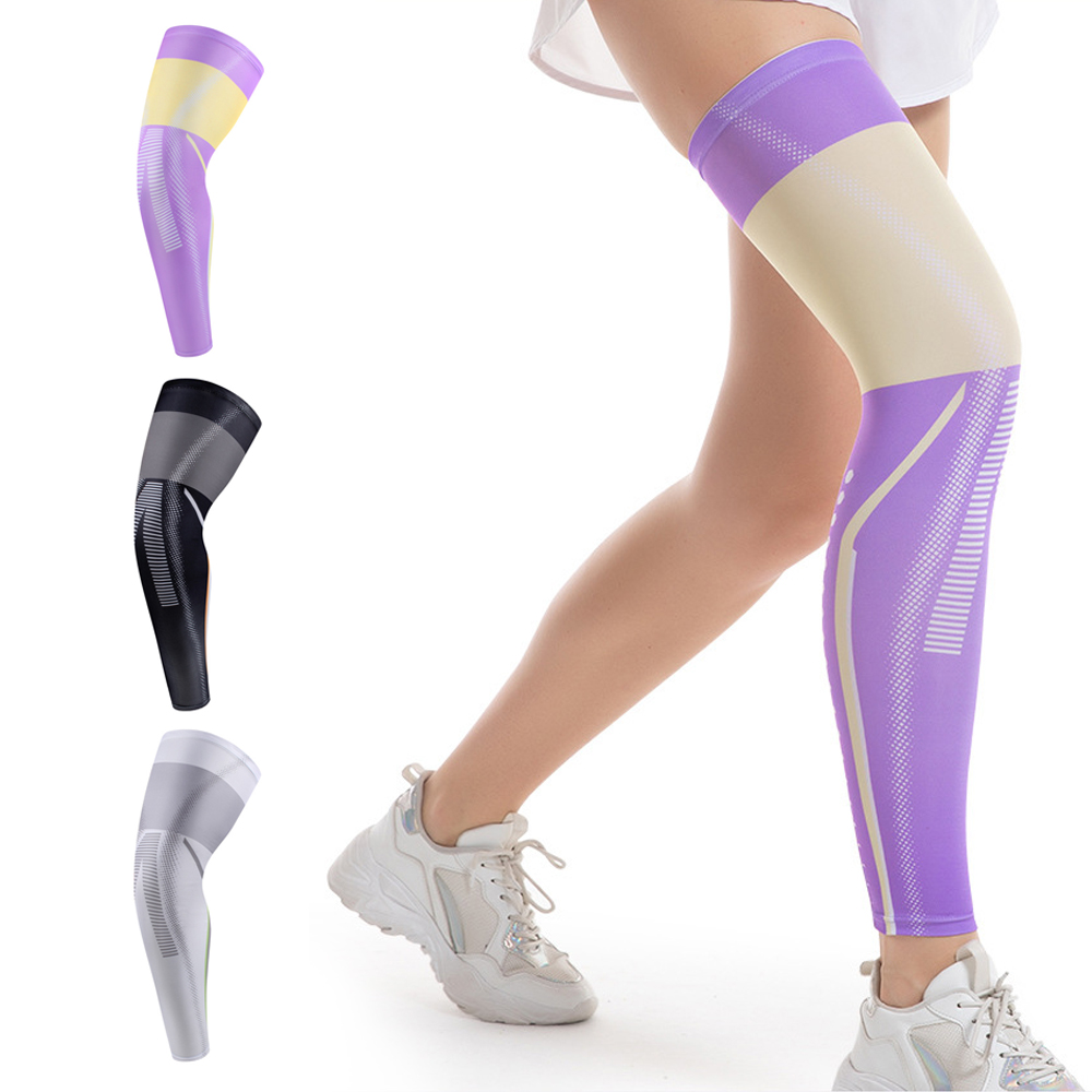 Compression Sleeve Calf - ปลอกรัดขาแบบเต็มตัว 1 ชิ้น, สำหรับทุกเพศ, ถุงน่องรัดต้นขาแบบสูง, รองรับต้นขา