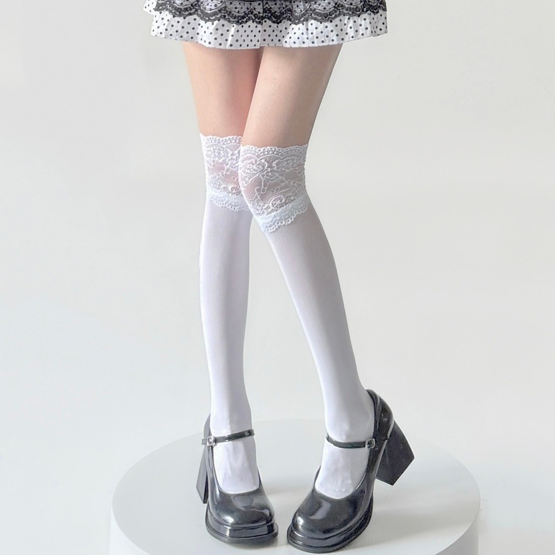 ถุงเท้าลูกไม้สีขาวสไตล์วินเทจส - Boot Sock Slouchy บทวิจารณ์และราคา