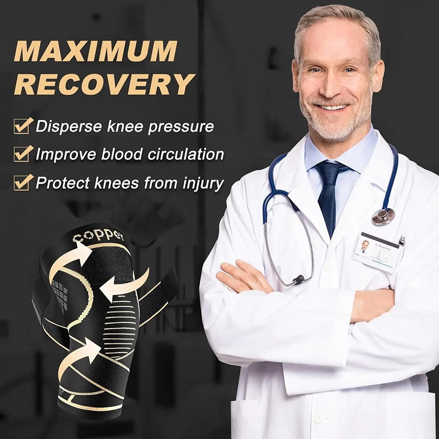 ปลอกรัดเข่าใยทองแดง ระบายอากาศ - Compression Sleeve Calf บทวิจารณ์และราคา