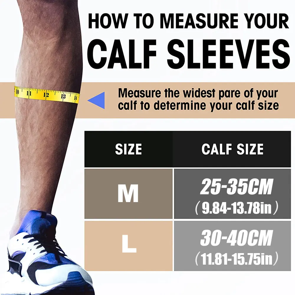 ปลอกรัดสวมแขนน่อง1คู่สำหรับผู้ - Compression Sleeve Calf บทวิจารณ์และราคา