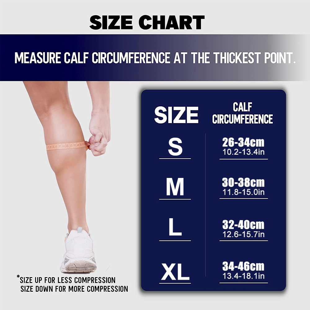 ปลอกรัดน่อง 1 คู่ สำหรับผู้ชาย - Compression Sleeve Calf บทวิจารณ์และราคา